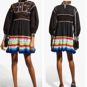 Celia B Scarlet Floral Embroidered Dress